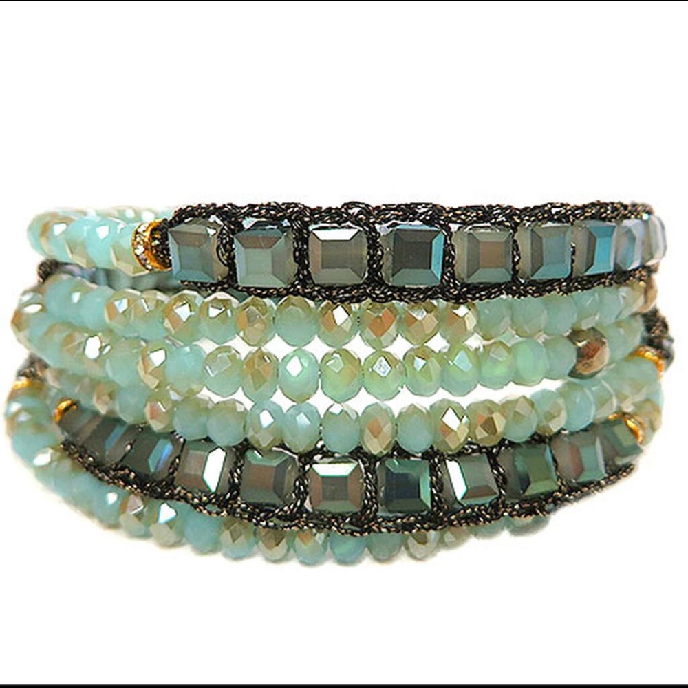 Designer Pacific Opal Crystal Coil Bracelet,NWT